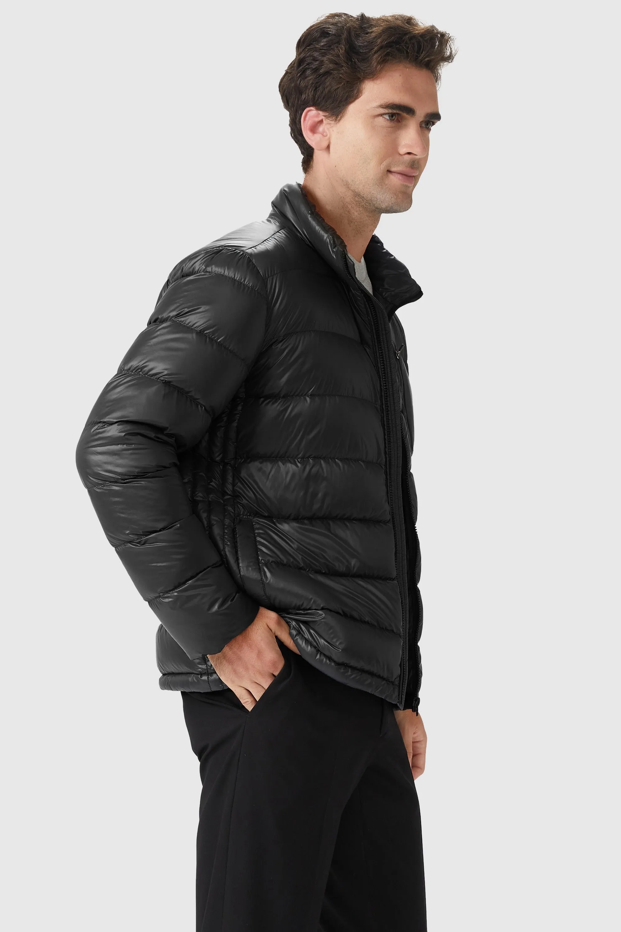 Short Lightweight Bomber Down Coat