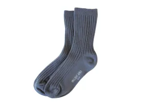 Skyler Cotton Socks - Slate Blue