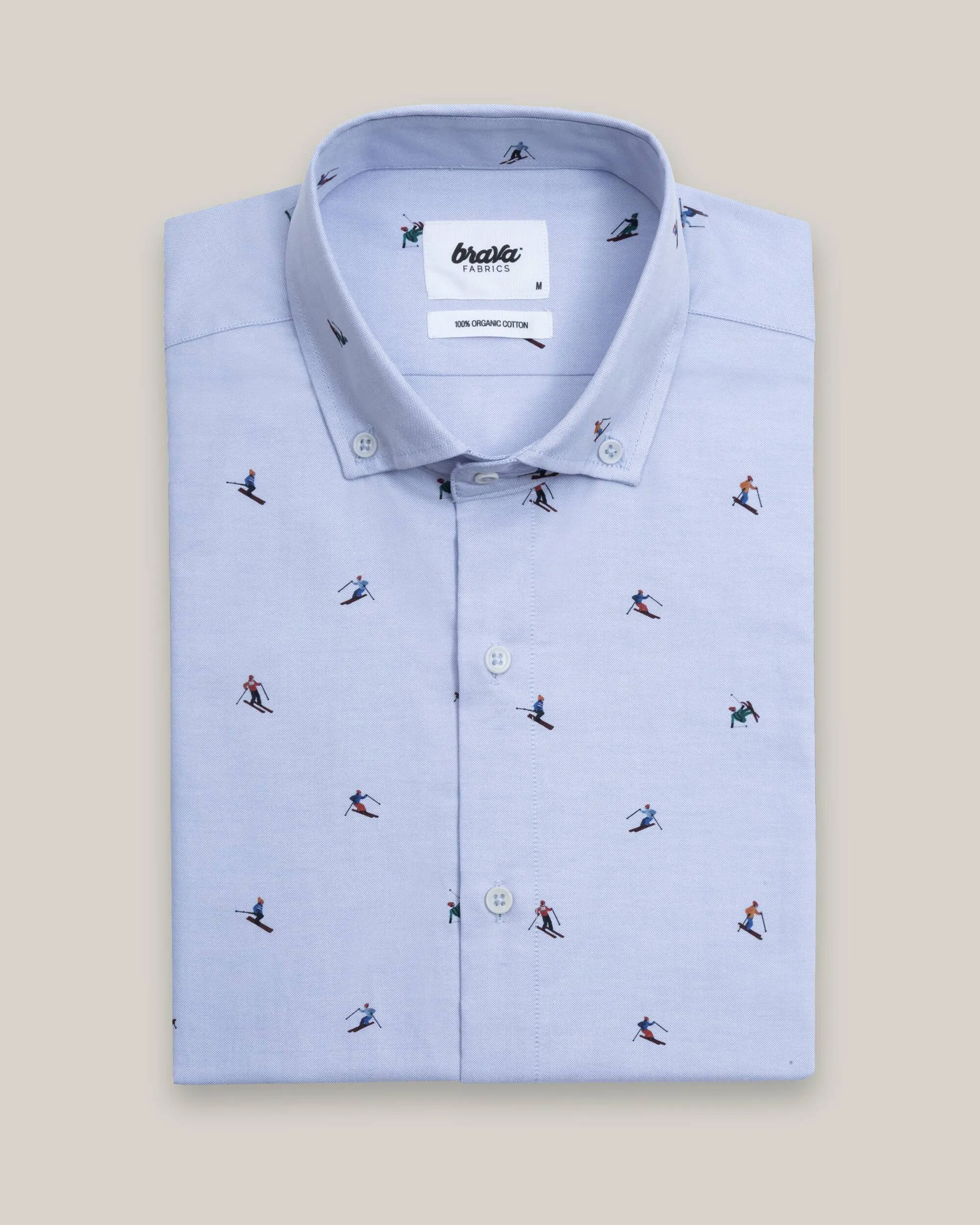 Slalom Race Blue Printed Shirt