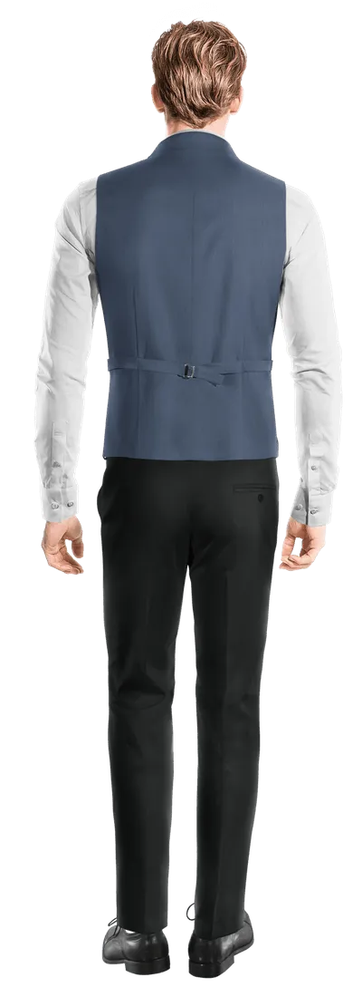 Slate lapeled essential Waistcoat