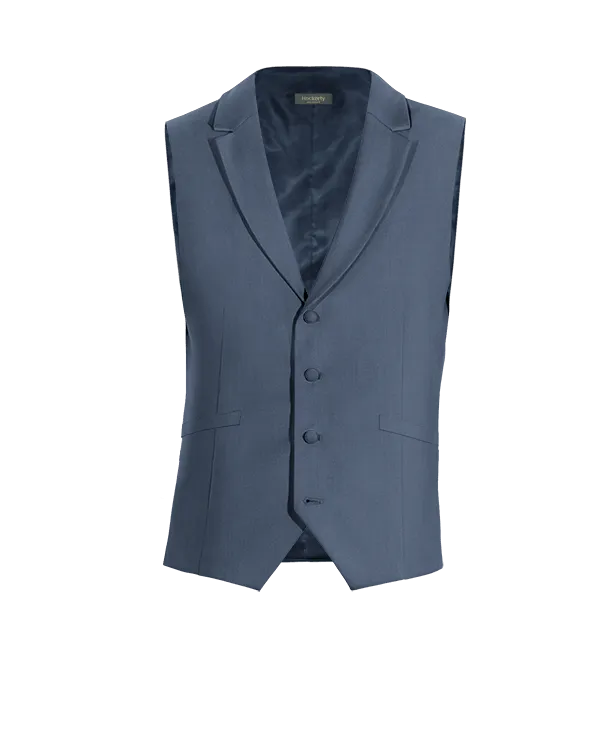 Slate lapeled essential Waistcoat