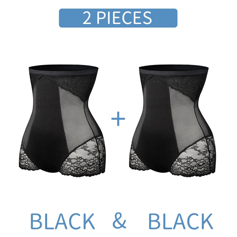 Slimmers High Waist Tummy Control Panties Women Shapewear Mesh Lace Abdomen Flat Body Shaper Butt