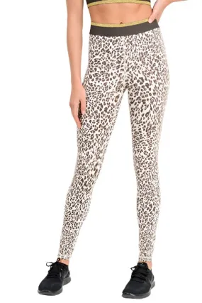 Snow Jaguar Gold Stripe Band Leggings APH2495