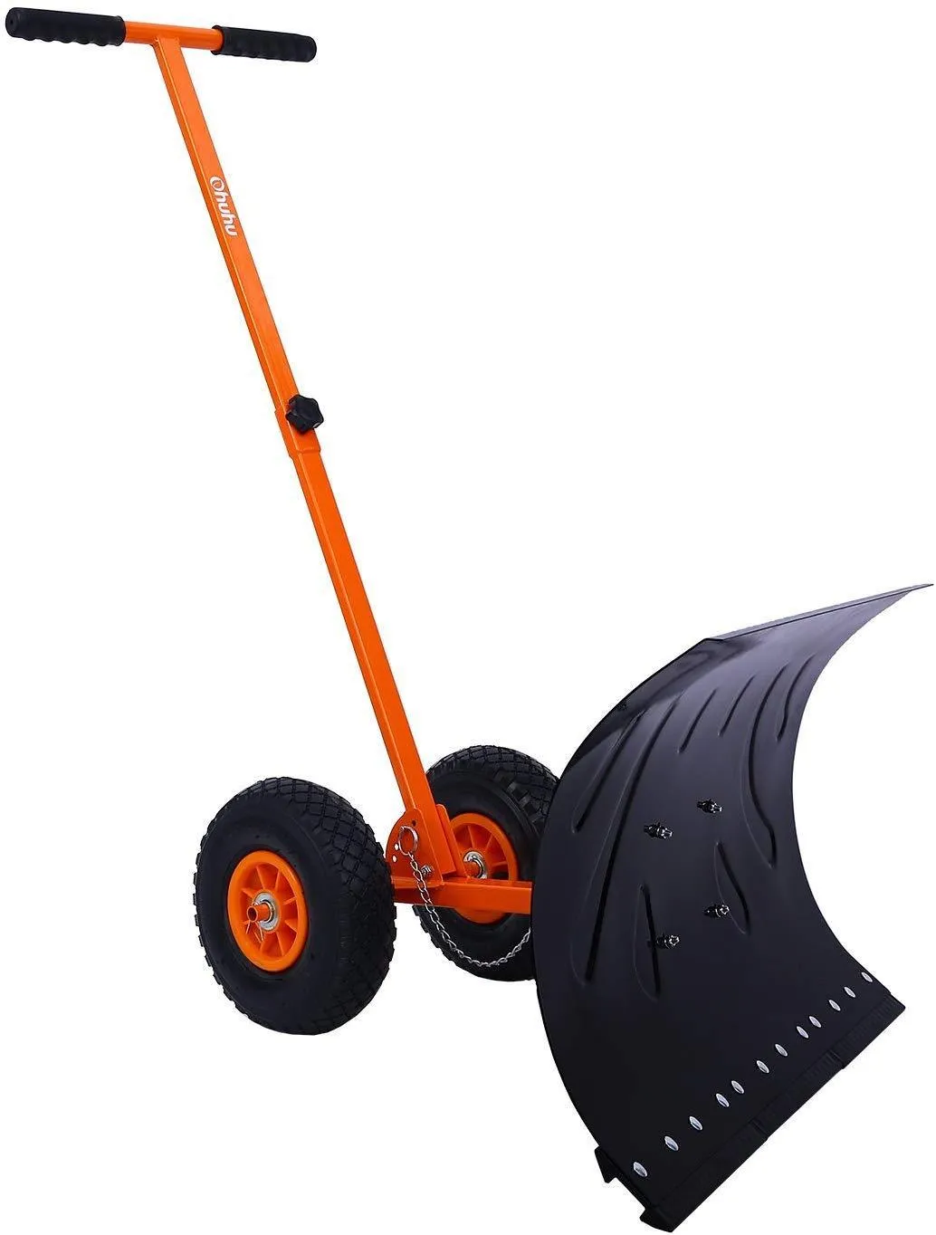 Snow Shovel, Adjustable Wheeled Snow Pusher, Heavy Duty Rolling Snow Plow Shovels