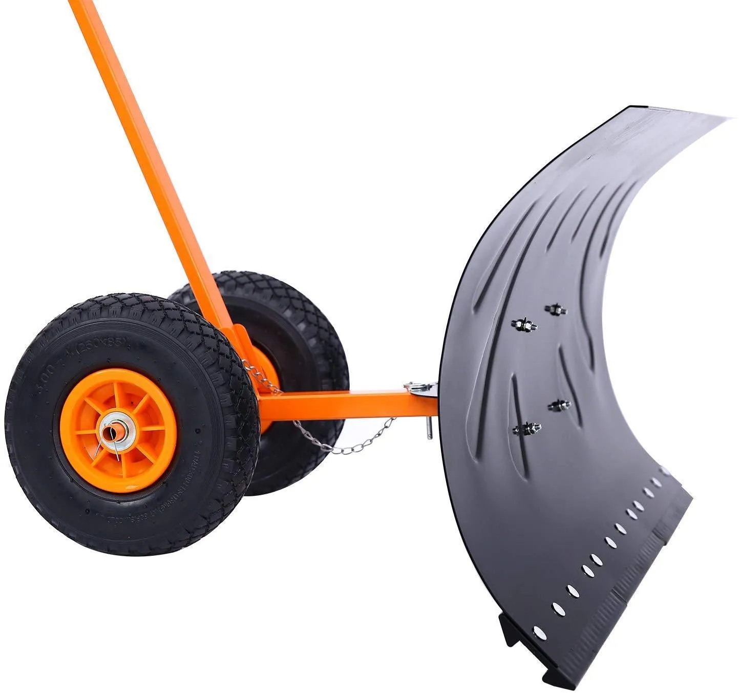 Snow Shovel, Adjustable Wheeled Snow Pusher, Heavy Duty Rolling Snow Plow Shovels