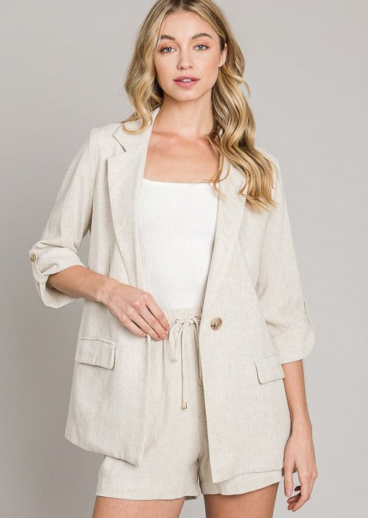 Soft Linen Blazers - 2 Colors!