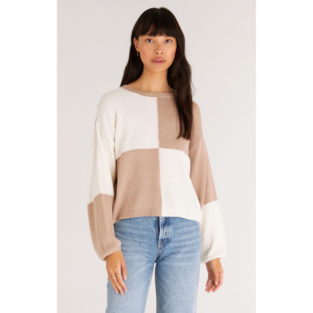 solange check sweater juniors