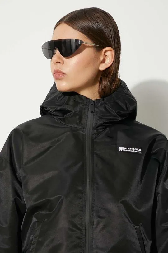 Sporty & Rich jacket Good Health Windbreaker women's black color JA017S405GB