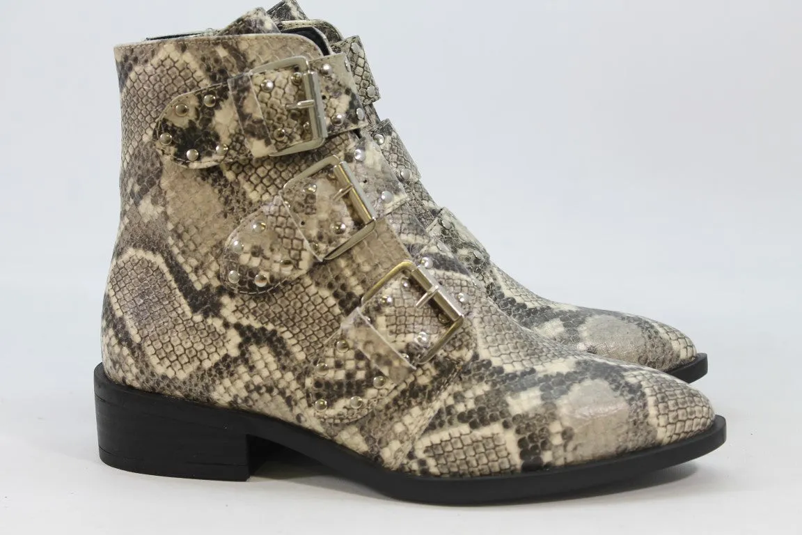 Steve New York Harmon Women's Snakeskin-Print Boots 6M(ZAP13146)