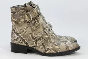 Steve New York Harmon Women's Snakeskin-Print Boots 9.5M(ZAP13151)