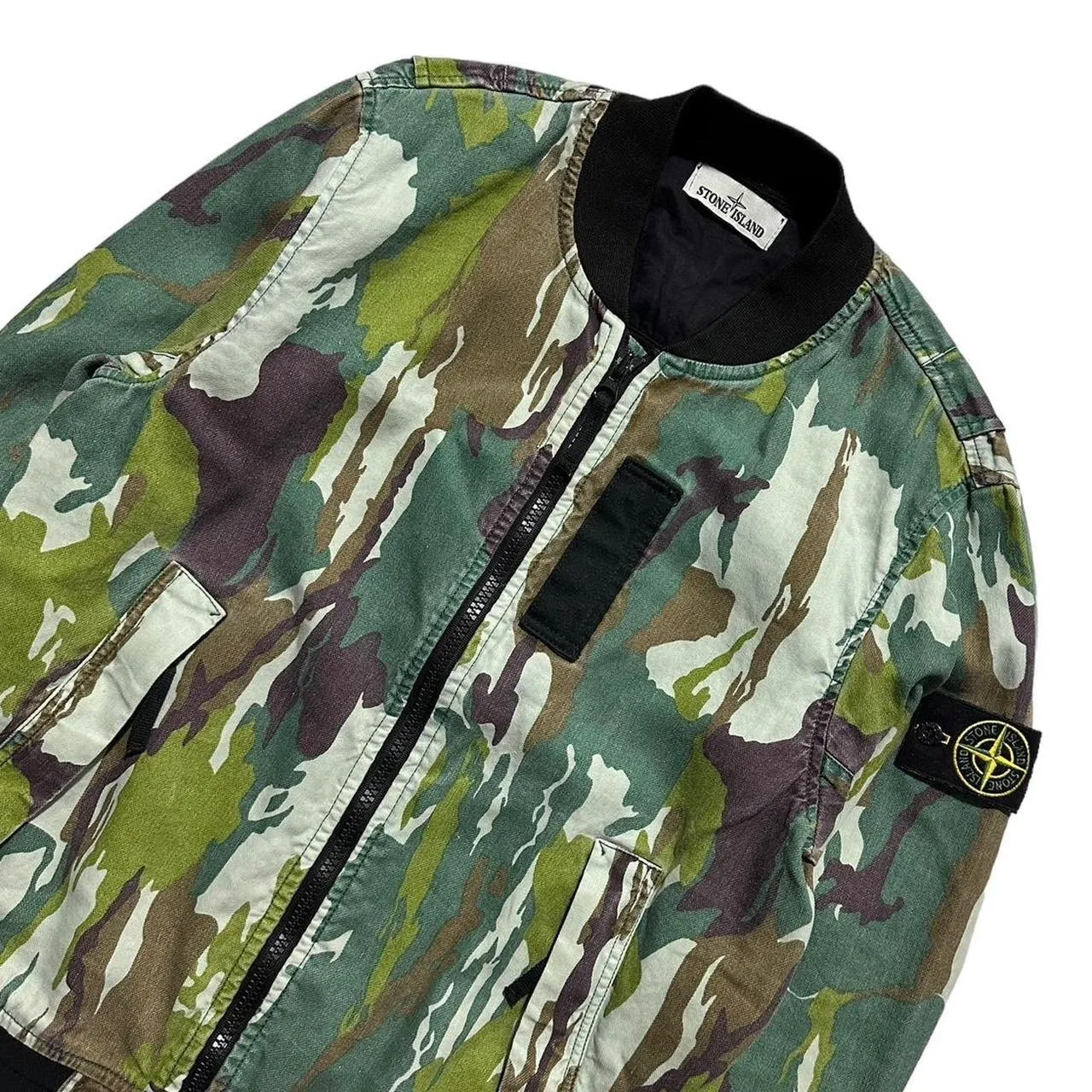 Stone Island Flowing Camo Bomber Jacket