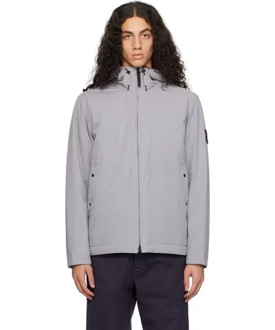 Stone Island Gray 40627 Soft Shell-R PrimaLoft Insulated Jacket