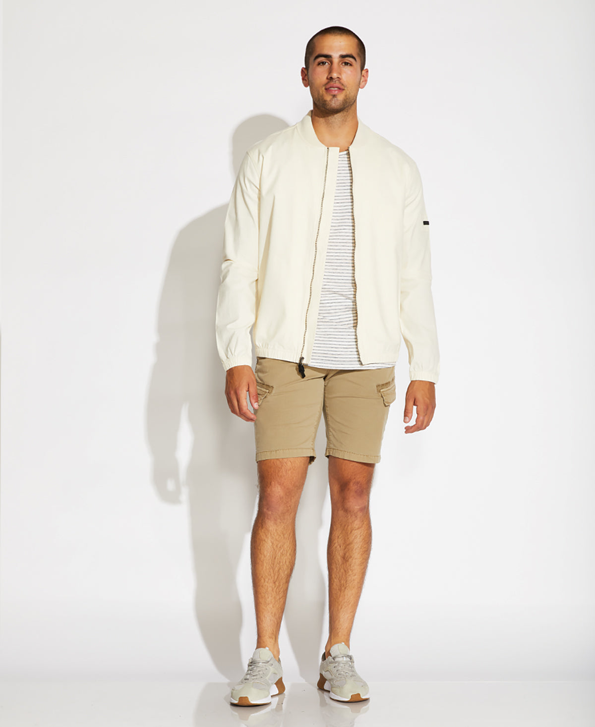 Tarek Bomber Jacket (Beige)