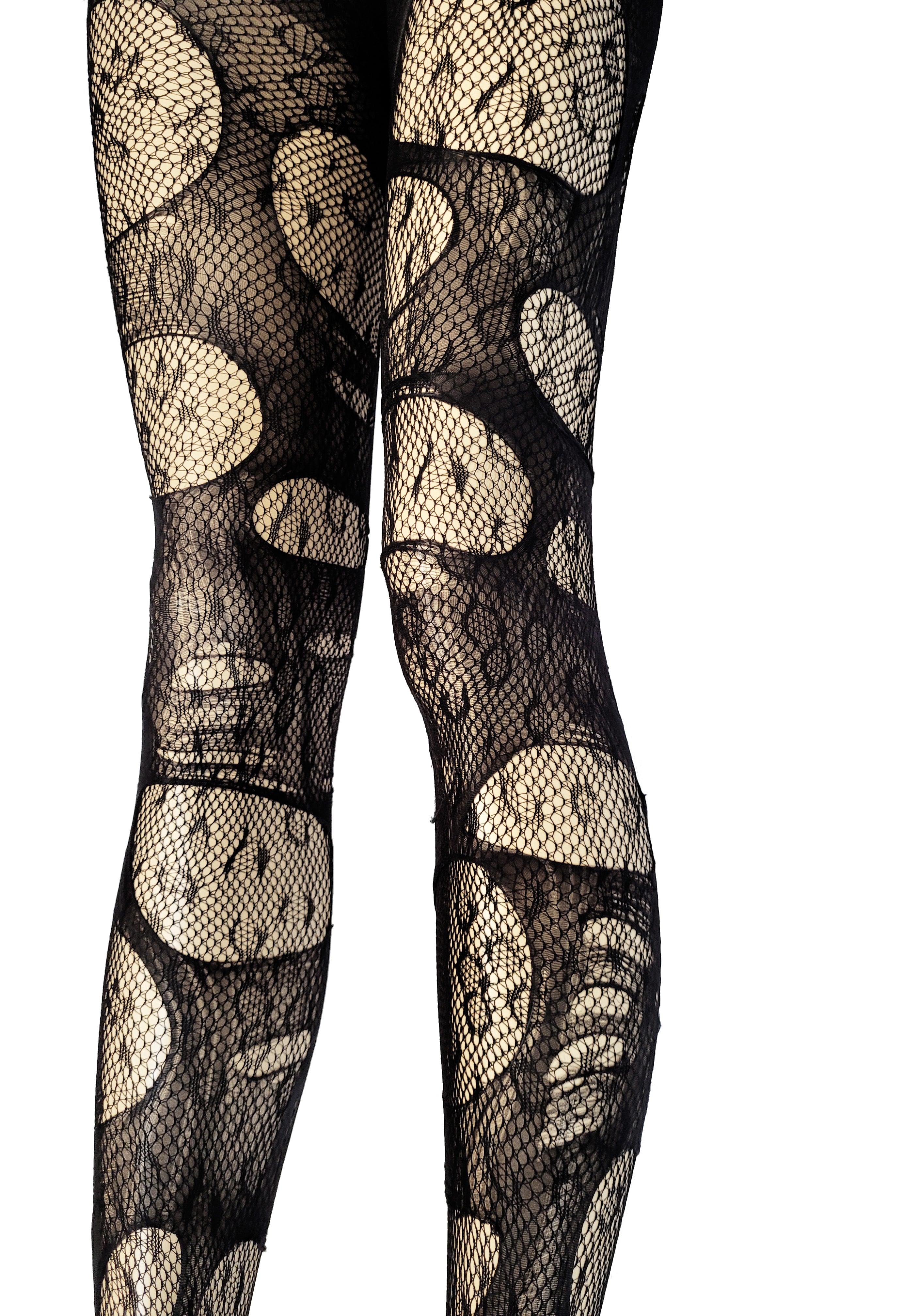 tattered & torn leopard fishnet tights