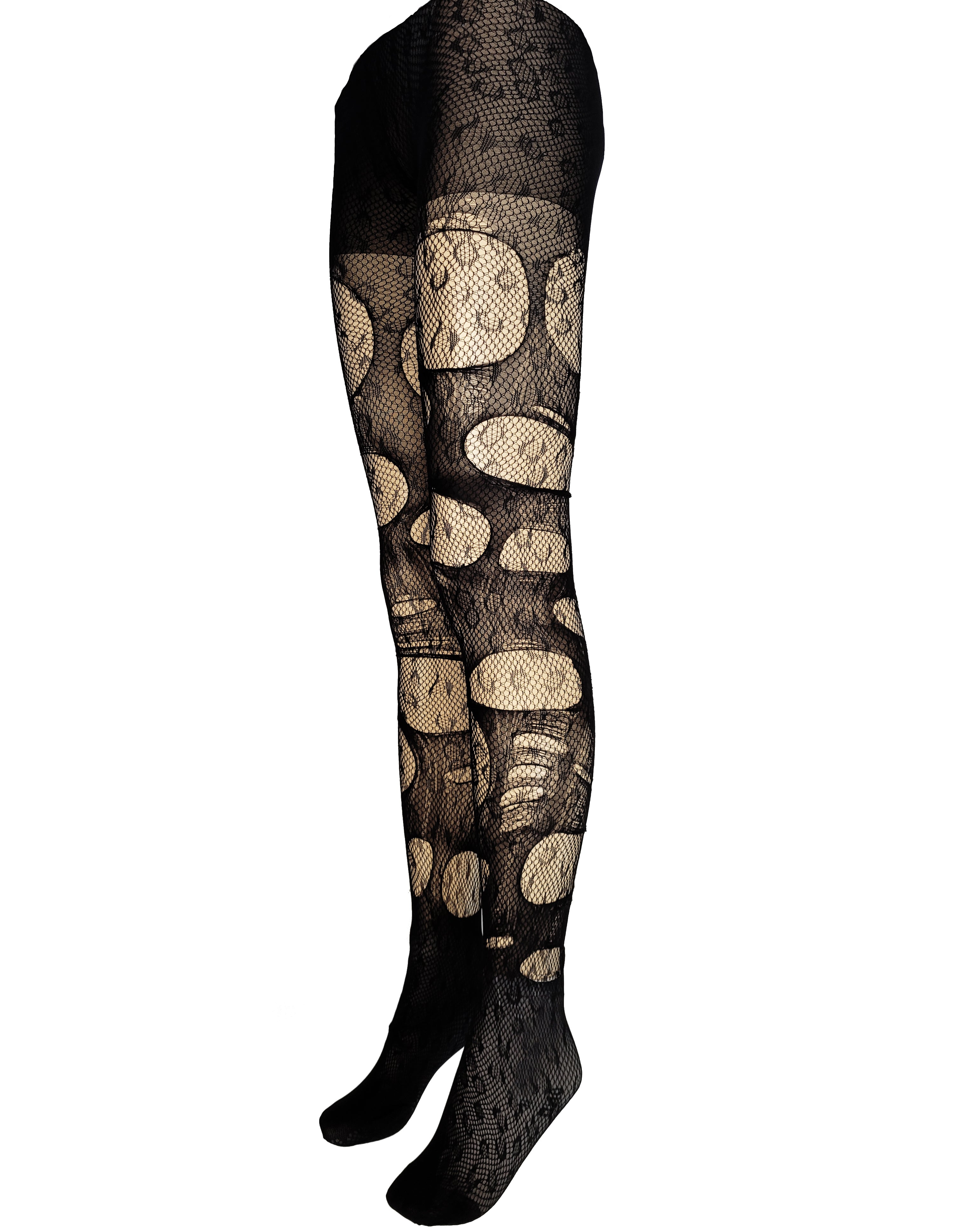 tattered & torn leopard fishnet tights