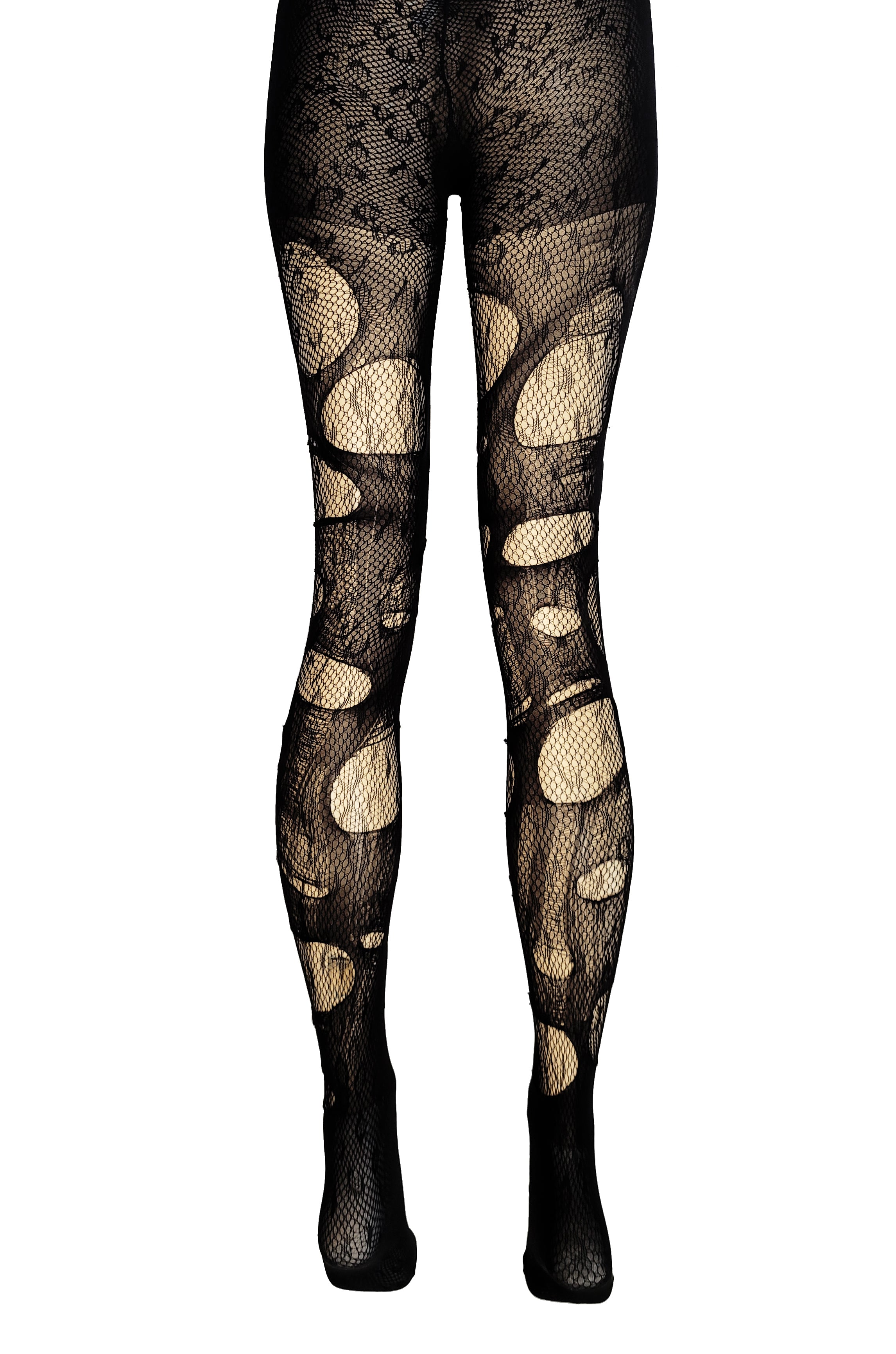 tattered & torn leopard fishnet tights