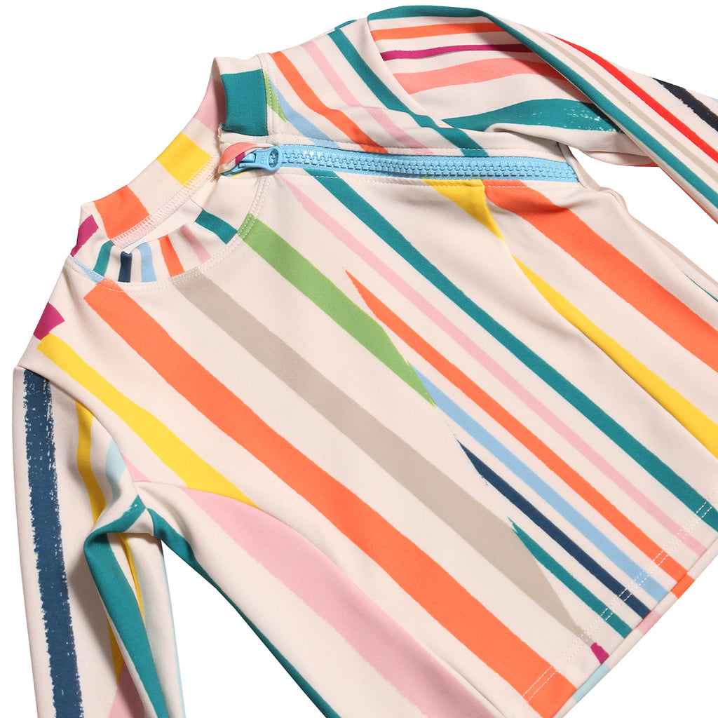 Tia Cibani Kids Baby Classic Swim Shirt Rainbow Stripes