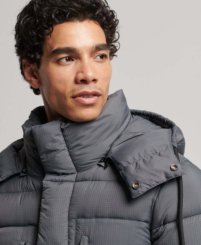 Touchline Padded Jacket | Football Grid Charcoal