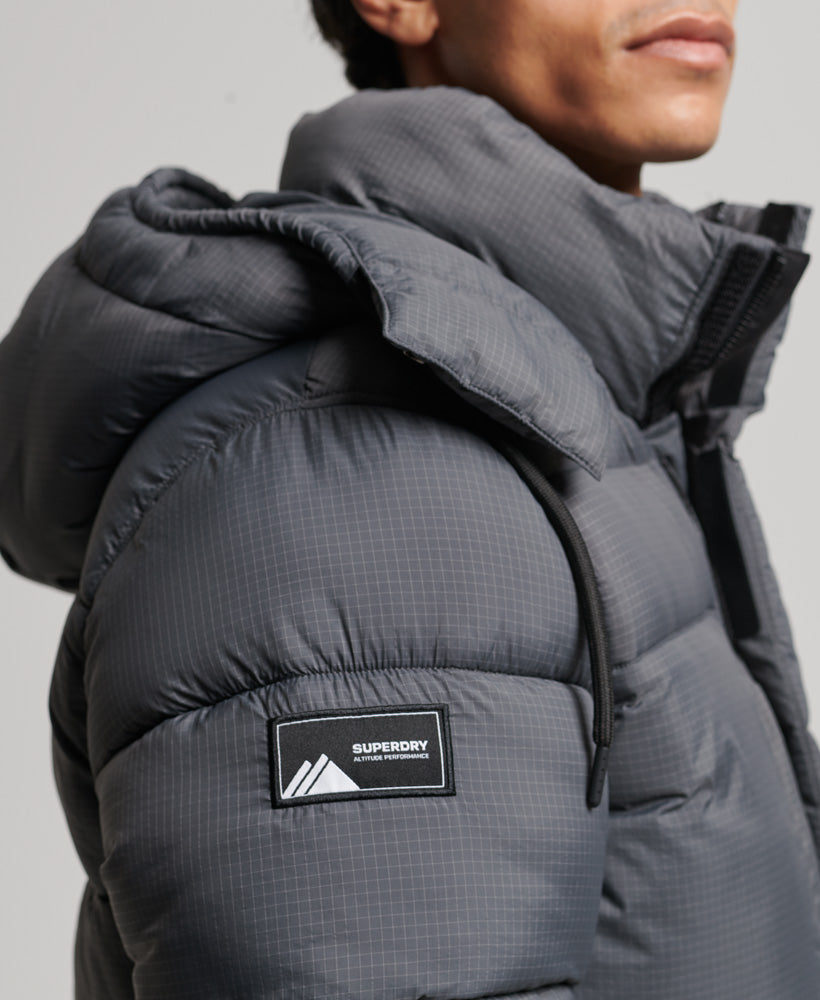 Touchline Padded Jacket | Football Grid Charcoal