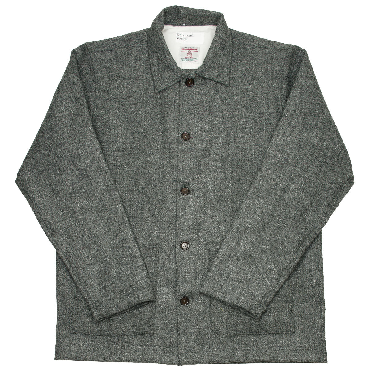 Universal Works - Easy Over Jacket Harris Tweed - Grey