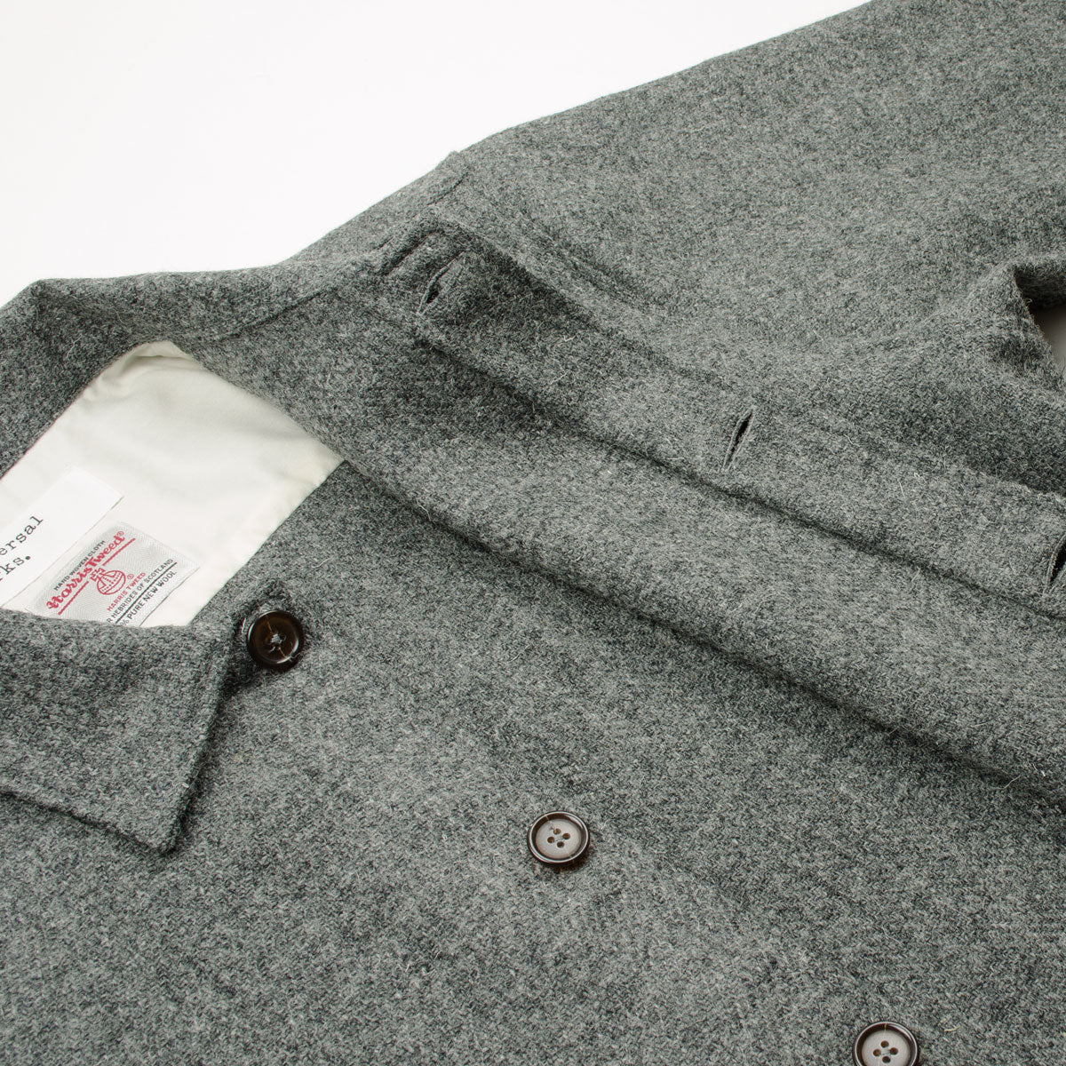 Universal Works - Easy Over Jacket Harris Tweed - Grey