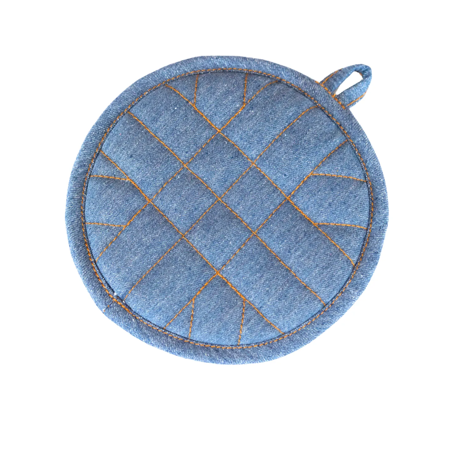 Upcycled Denim Round Pot Holder