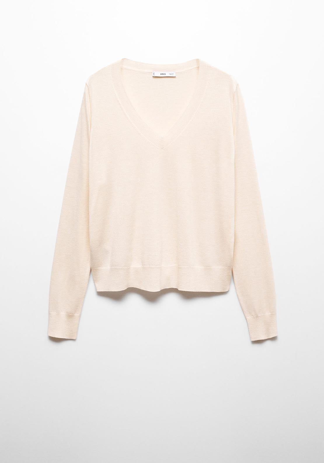 V-neck knit sweater