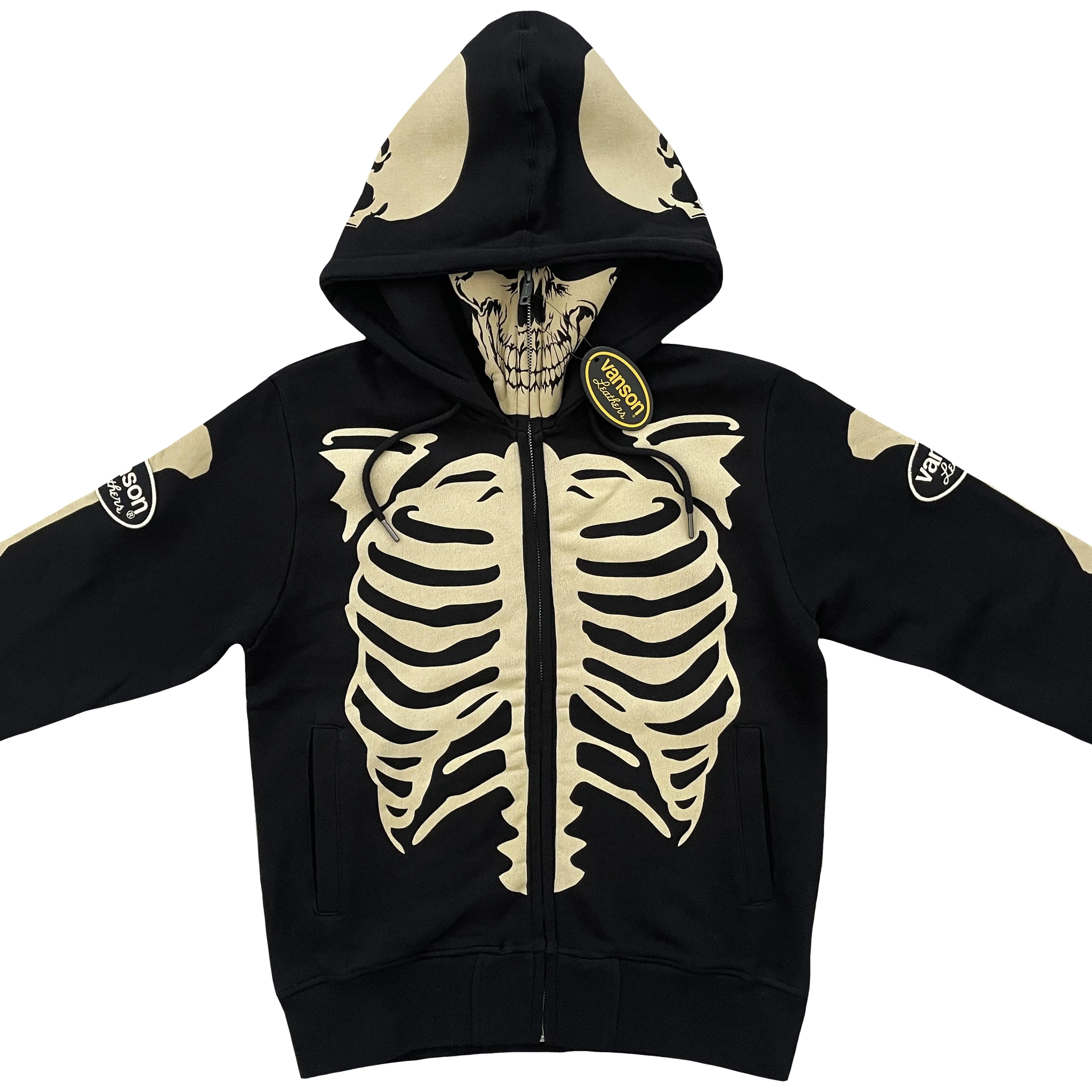 Vanson Leathers Skeleton Hoodie