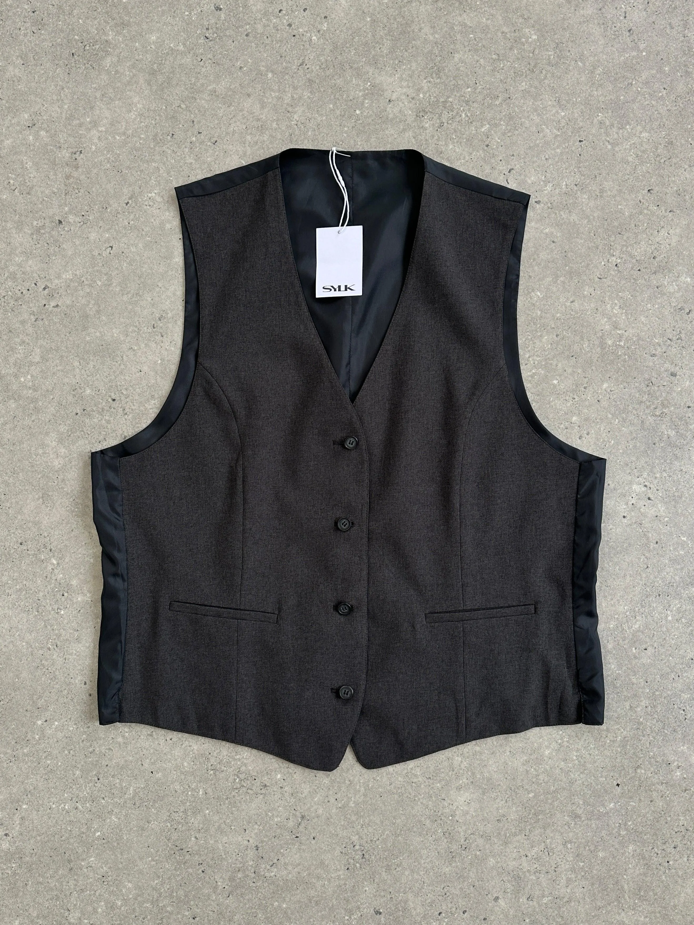 Vintage Reversible Single Breasted Tailored Waistcoat - XL