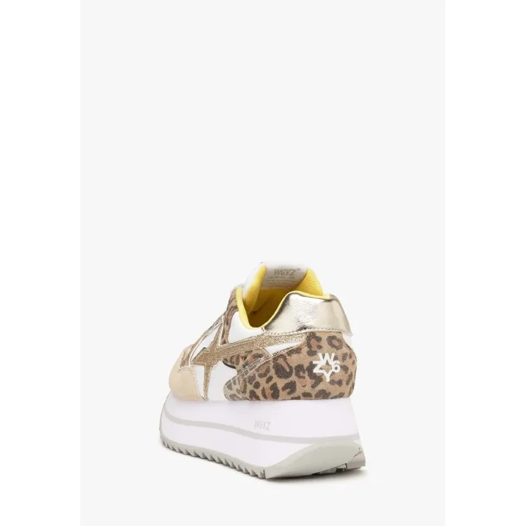 W6YZ  DEVA W 2017405 04 Sneakers Donna Platform Stringate Animalier