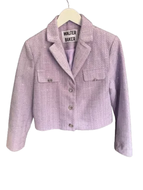 Walter Baker Tweed Blazer in Purple