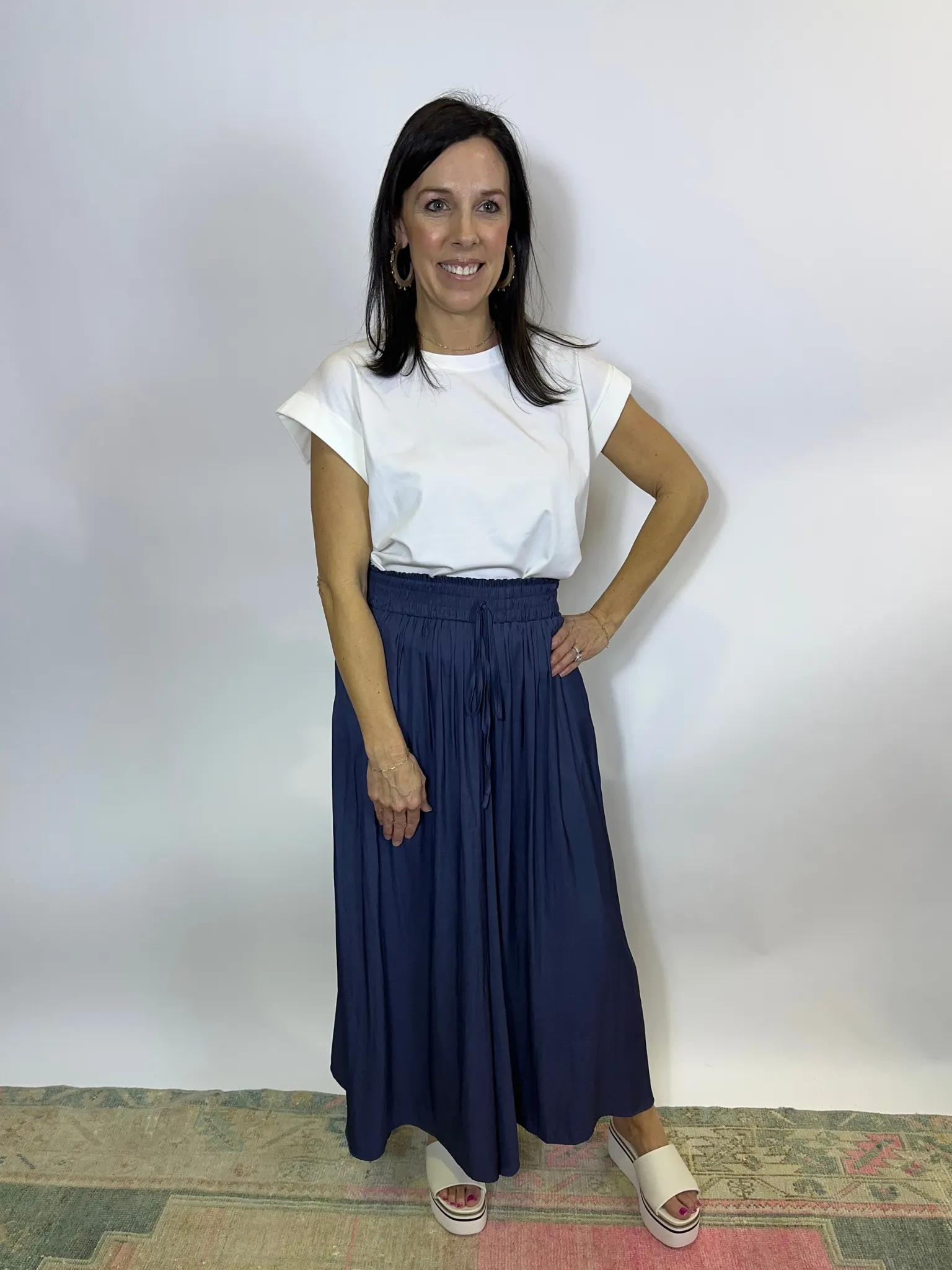 Wide Leg Culotte Pant