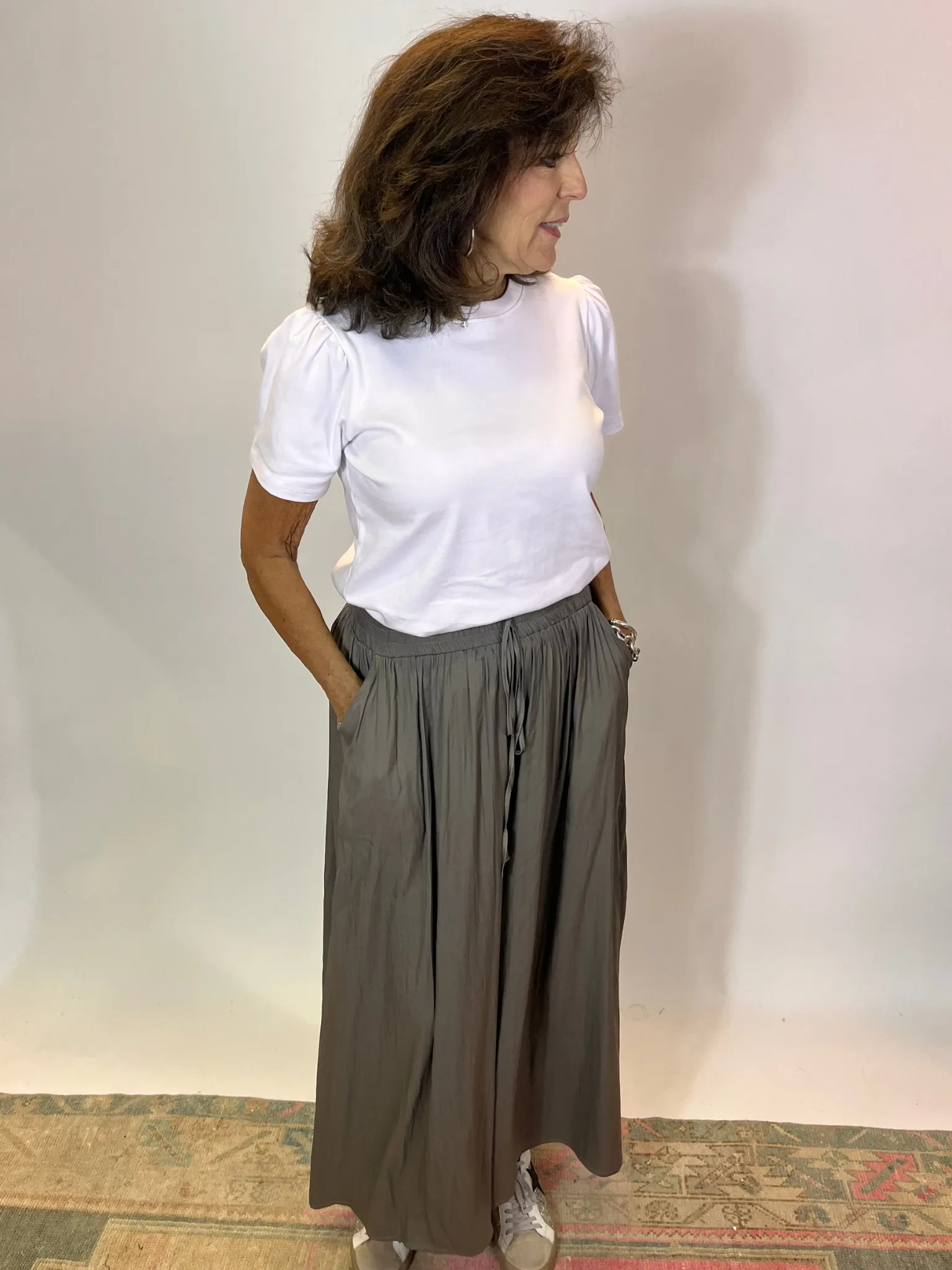 Wide Leg Culotte Pant