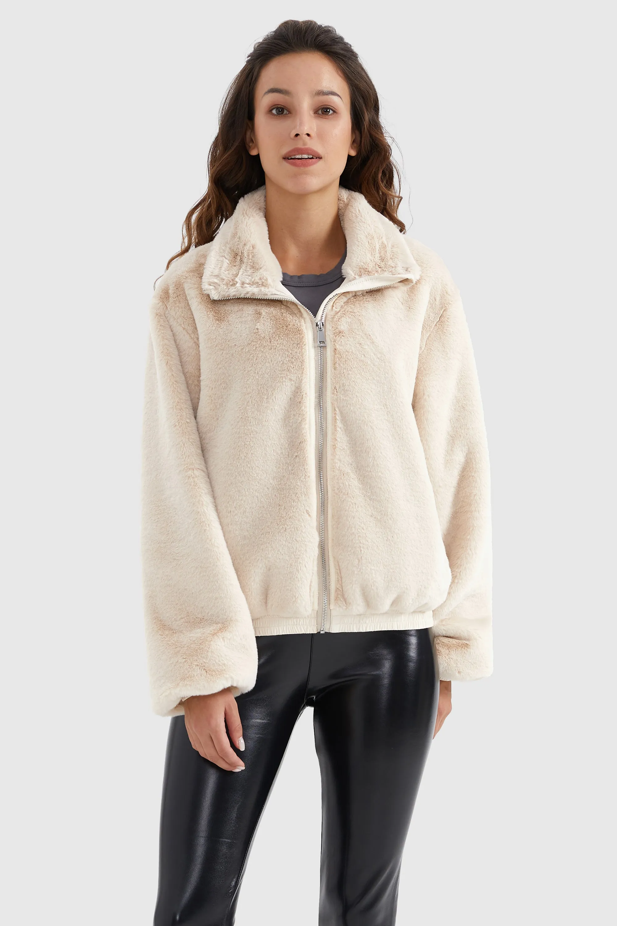 Winter Sherpa Zip-Up Coat