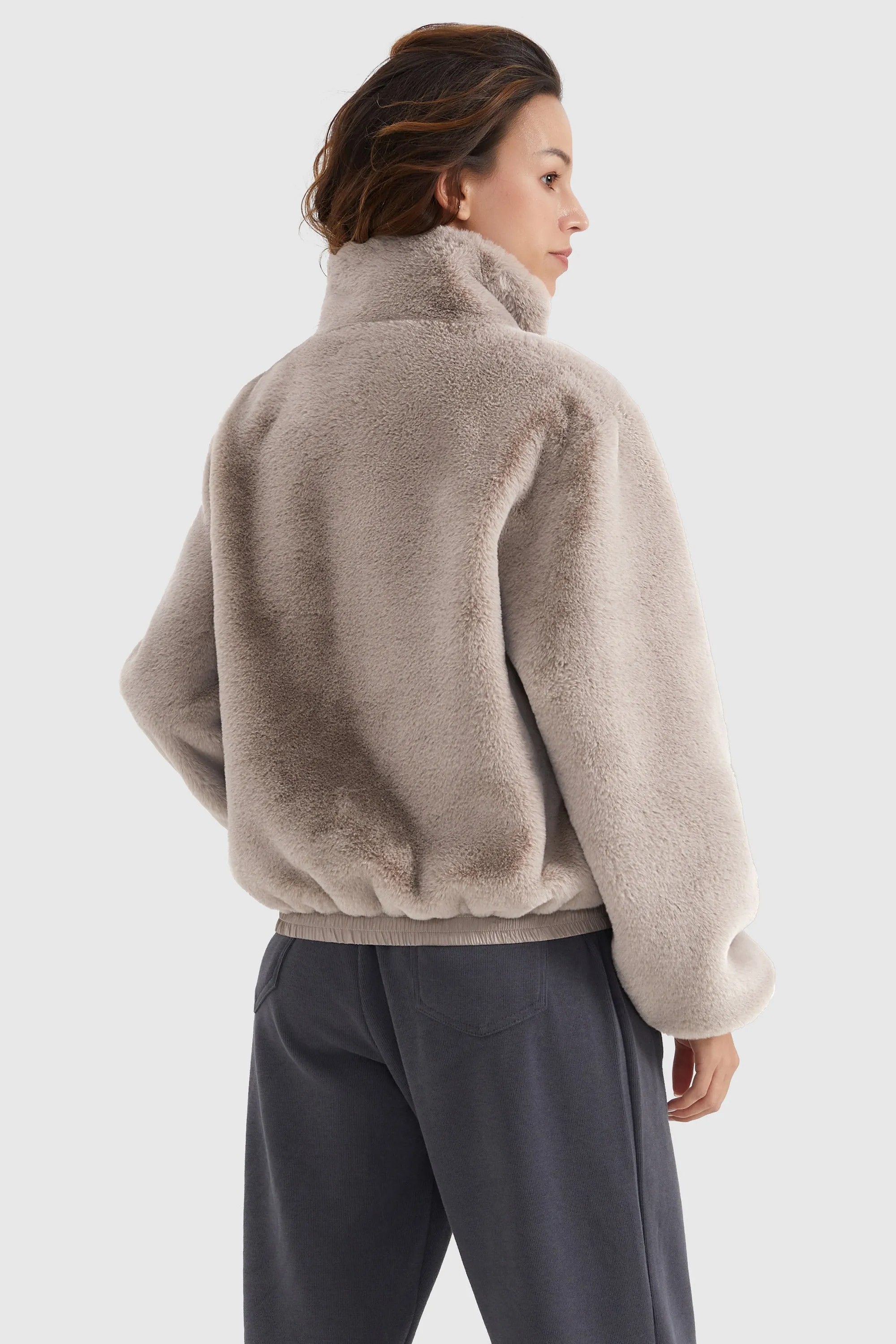 Winter Sherpa Zip-Up Coat