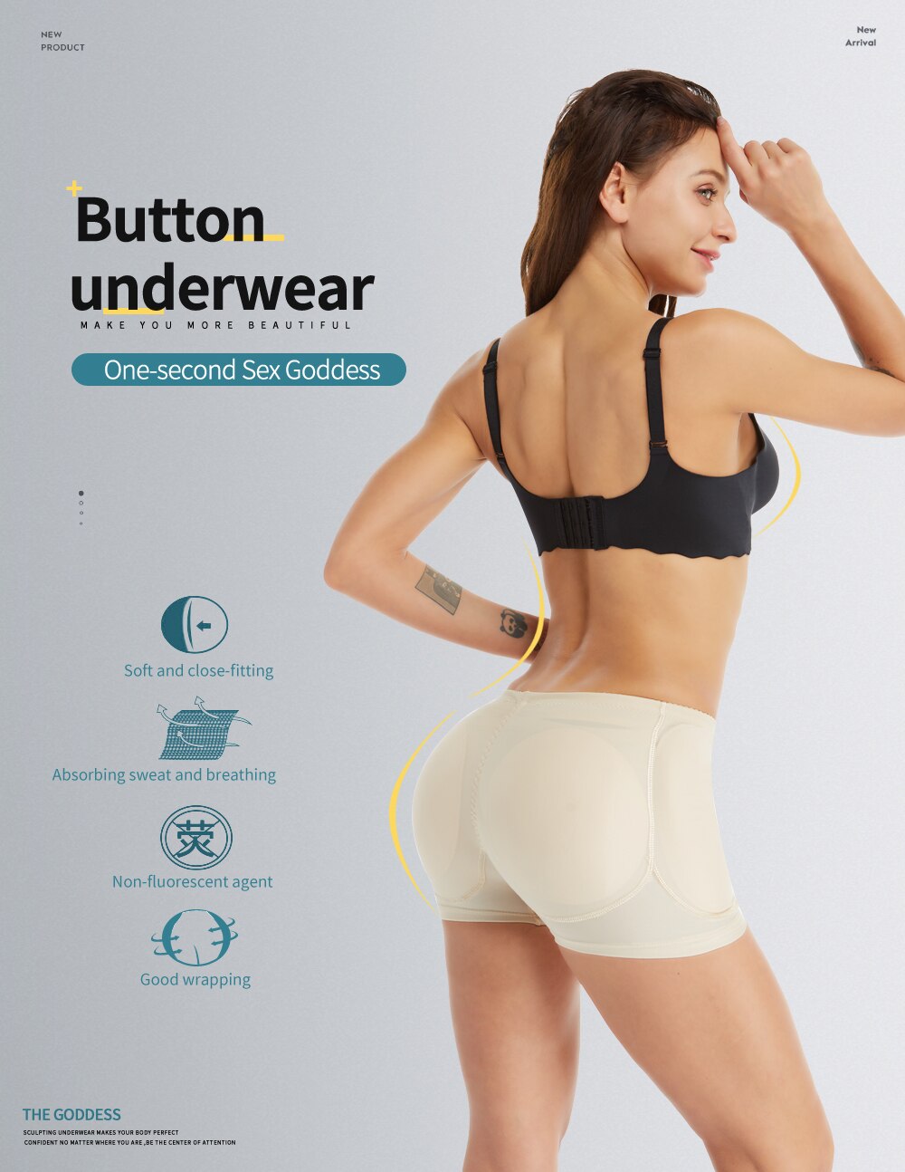 Women's Buttock Enhancer Padded Waist Trainer Butt Lifter Panties