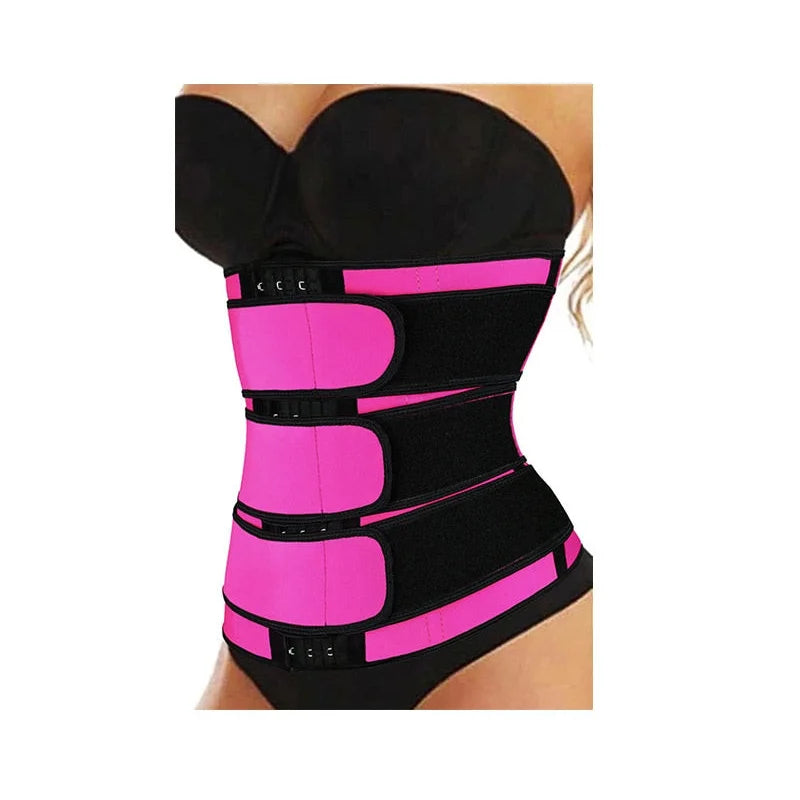 Women's Rose Red Neoprene Waist Trainer Compression Body Shaper Slimmers