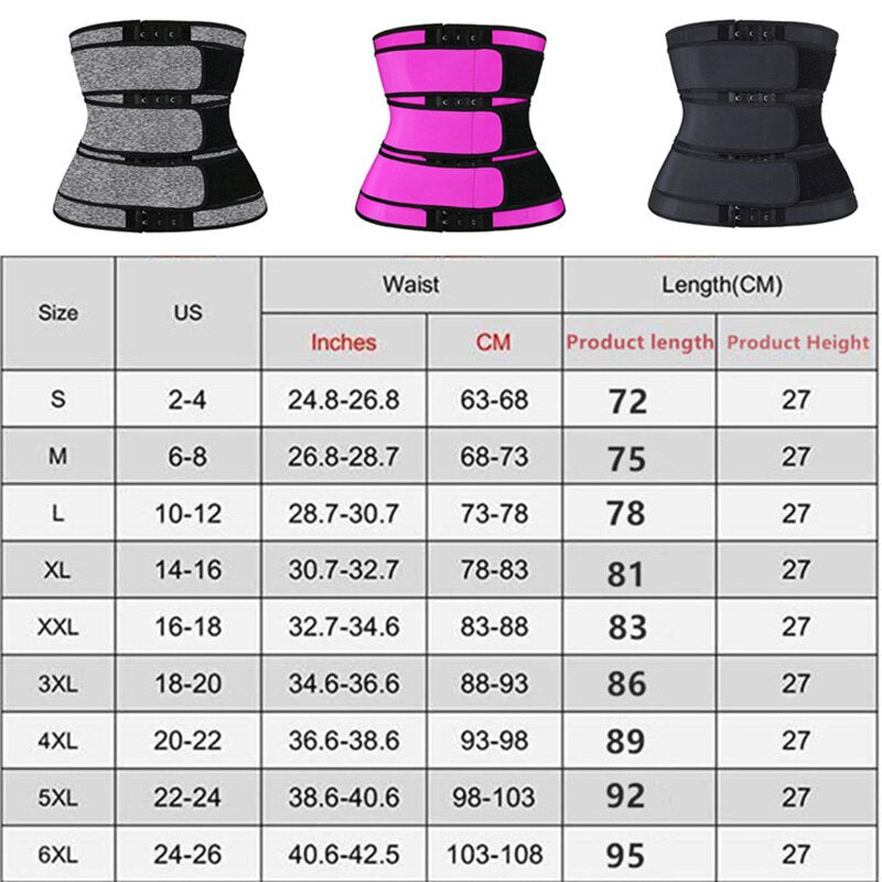 Women's Rose Red Neoprene Waist Trainer Compression Body Shaper Slimmers