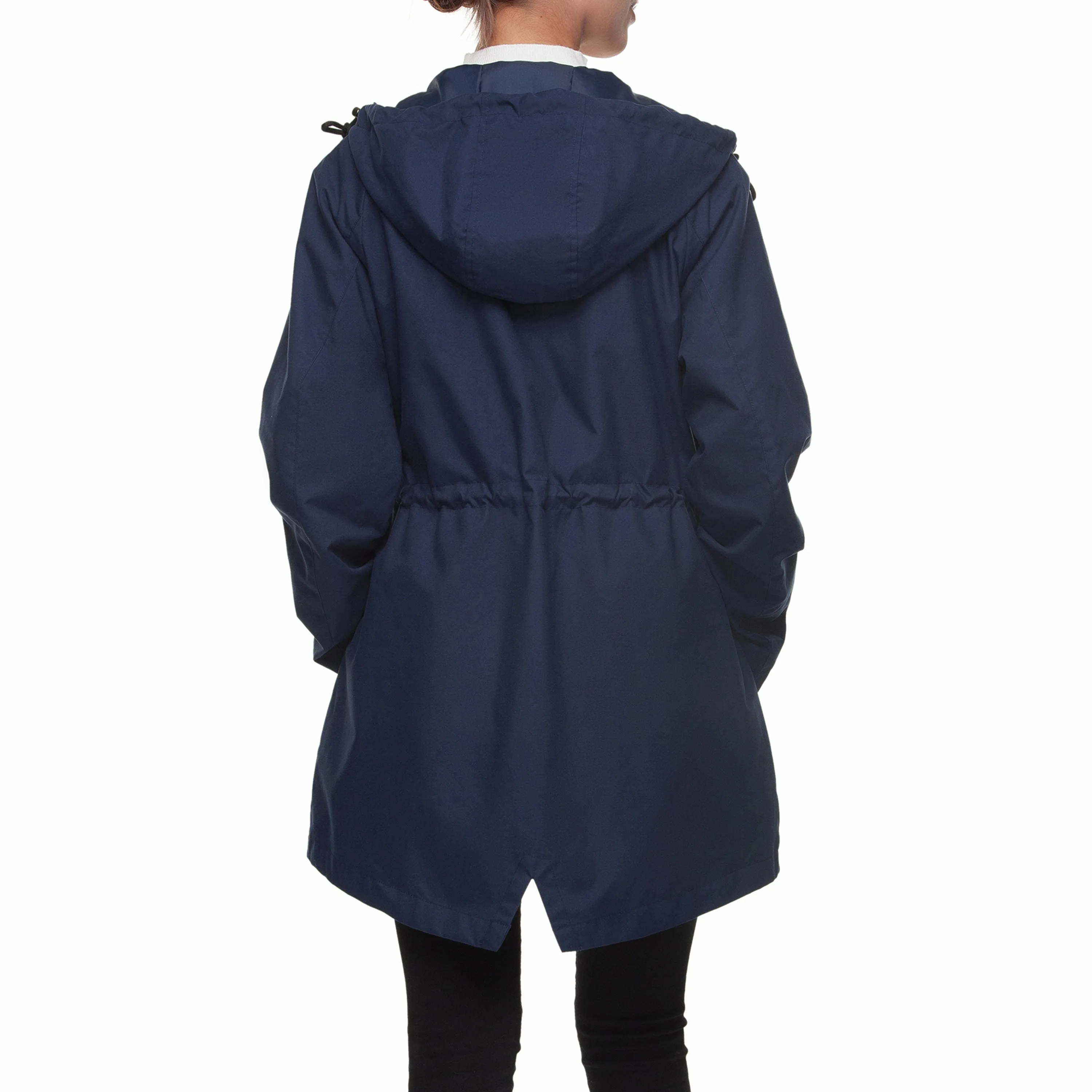 Women's Water-Resistant Anorak Hooded Rain Jacket Trench Coat…