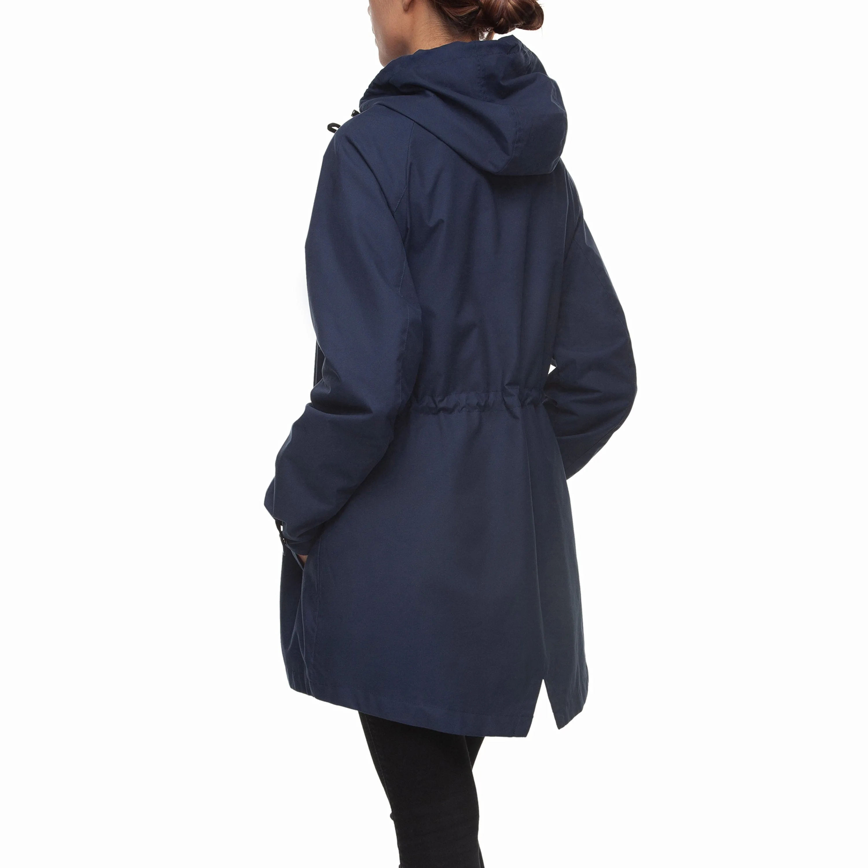 Women's Water-Resistant Anorak Hooded Rain Jacket Trench Coat…