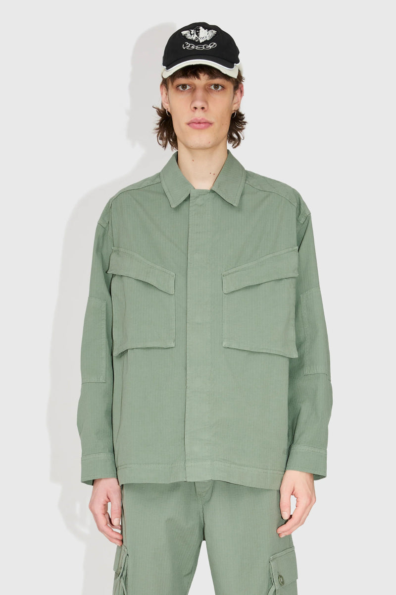 Wood Wood Panda Overshirt Seaweed