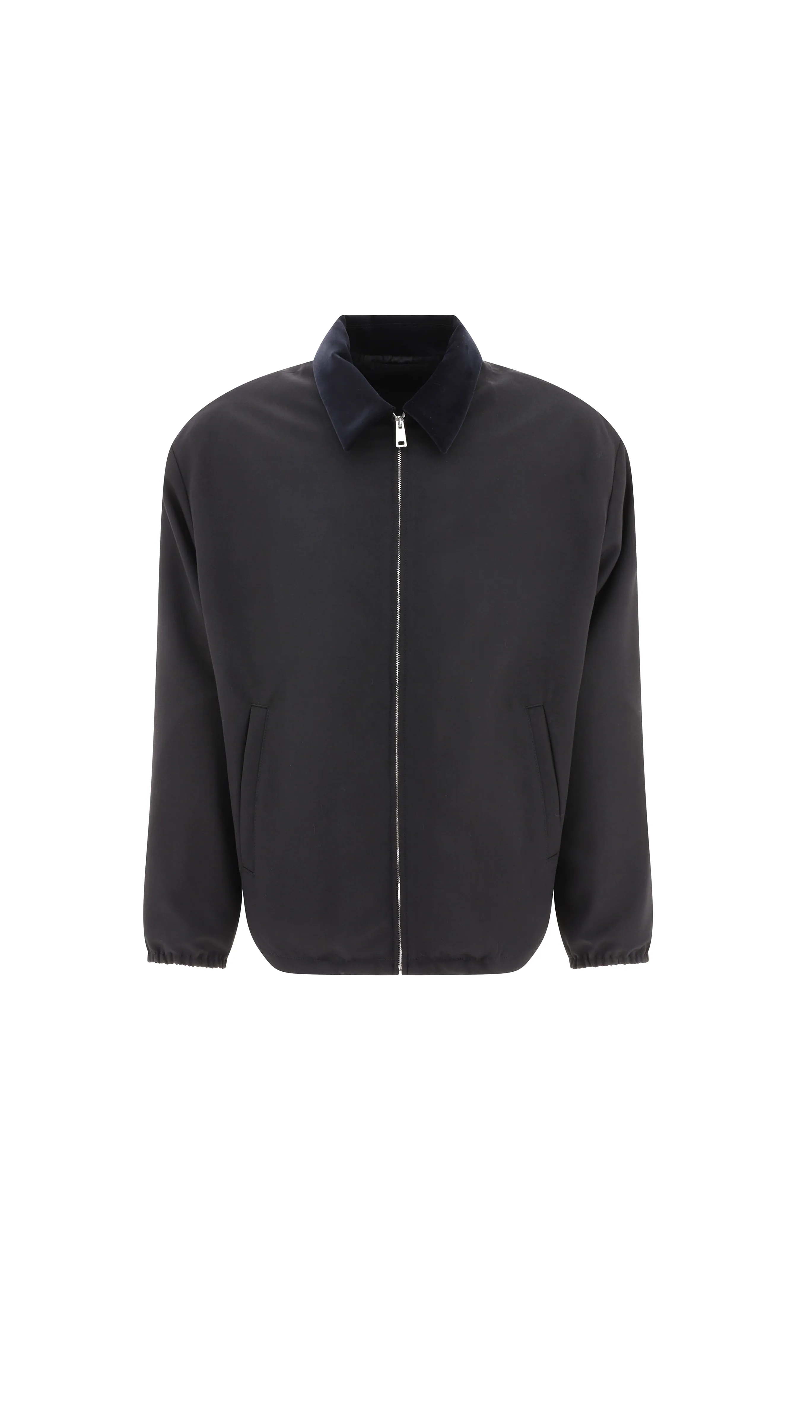 Wool Bomber Jacket - Black