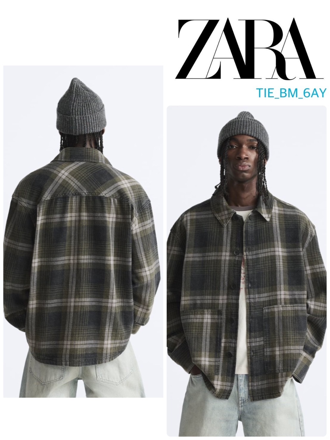 ZARA  |PLAID OVERSHIRT