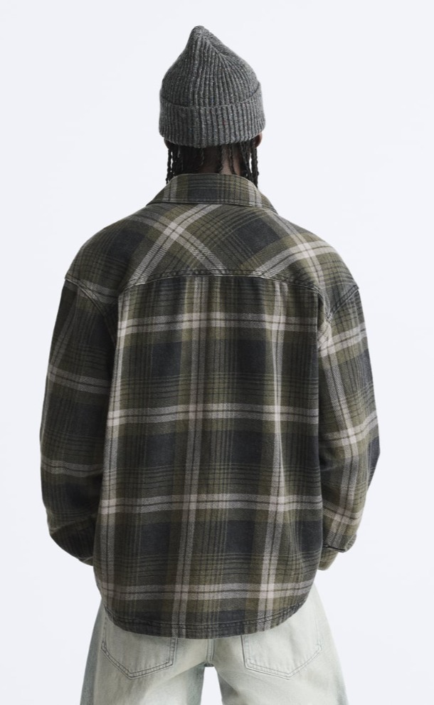 ZARA  |PLAID OVERSHIRT