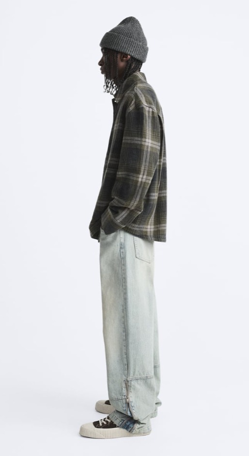 ZARA  |PLAID OVERSHIRT