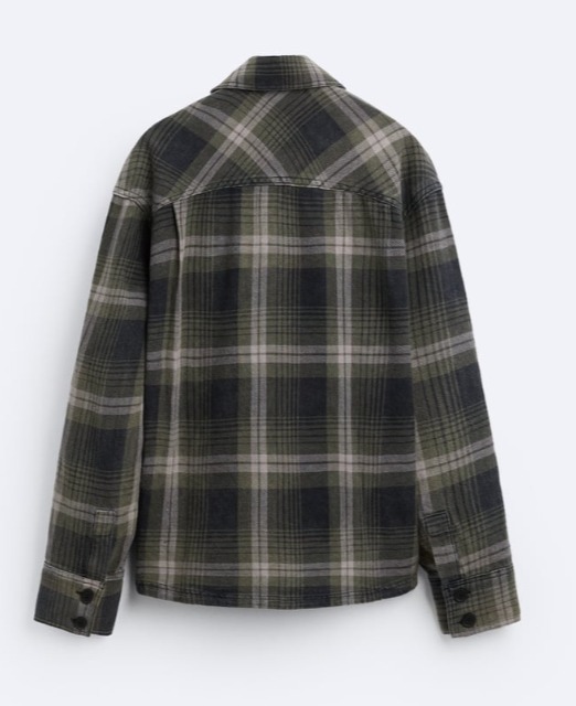 ZARA  |PLAID OVERSHIRT