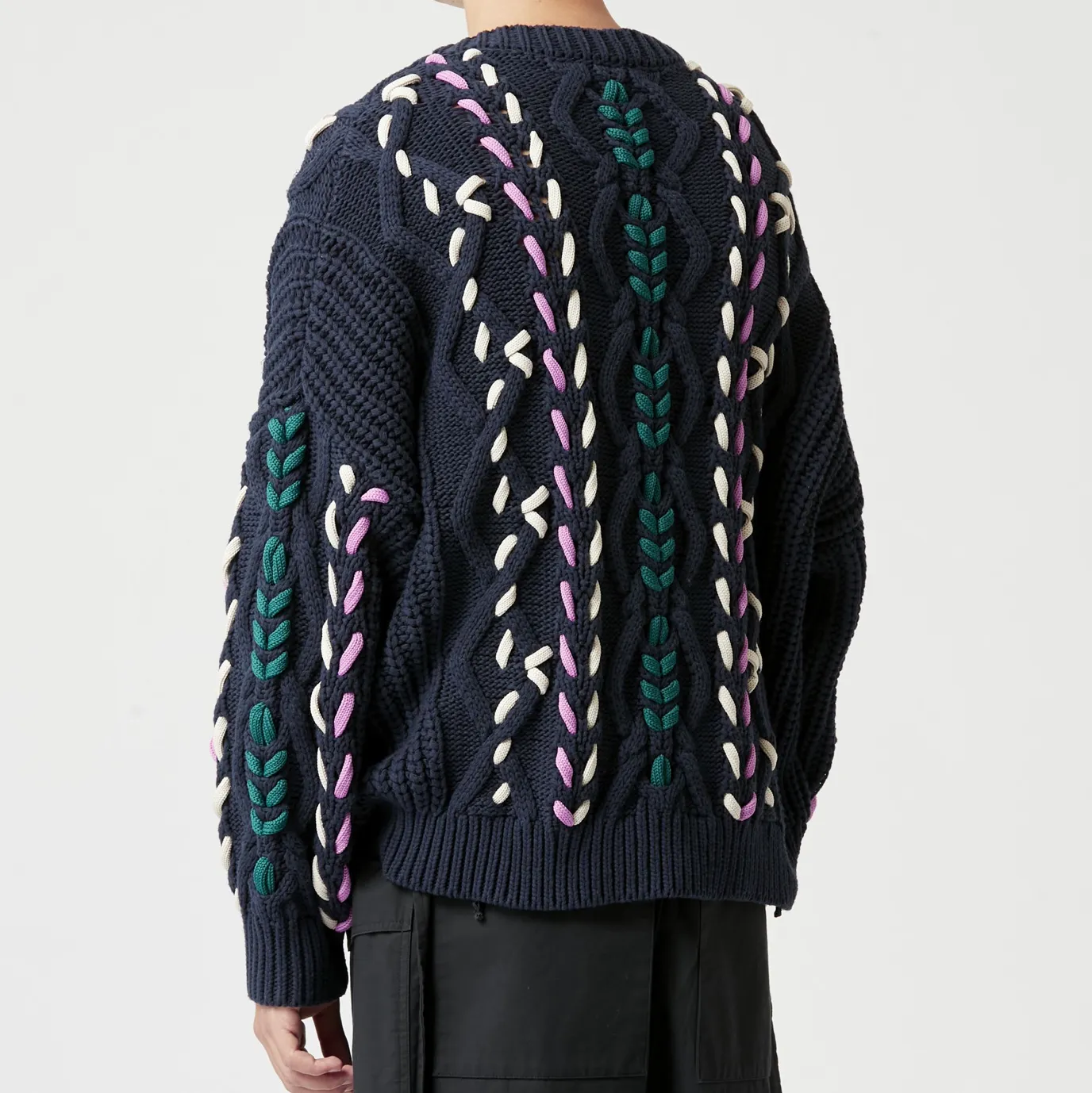 ZOLAN CABLE KNIT SWEATER